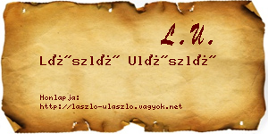 László Ulászló névjegykártya